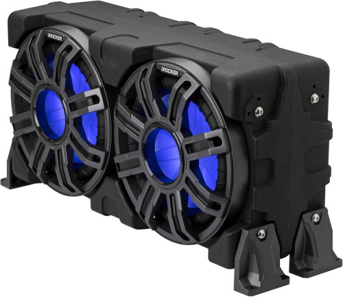 Kicker 51MWLE102 10 " 800W Peak (400W RMS) Loaded Single Sealed Marine Enclosure with Passive Radiator