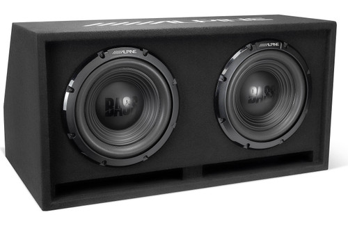 Alpine W-DB12V Vented subwoofer enclosure with two 12" W12S4 Bass Series subwoofers