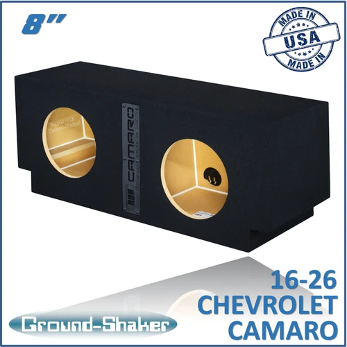 Ground-Shaker KCM28B 8" Dual Sealed Sub Box, Fits 16-26 Chevy Camaro