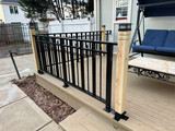 Enhance Your Outdoor Oasis with Iron Railing and Wooden Posts: Introducing The Lighthouse Railing