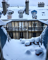 Iron Railings & Balconies in the Winter.