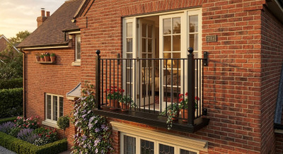 Roman Picket Balcony Faux