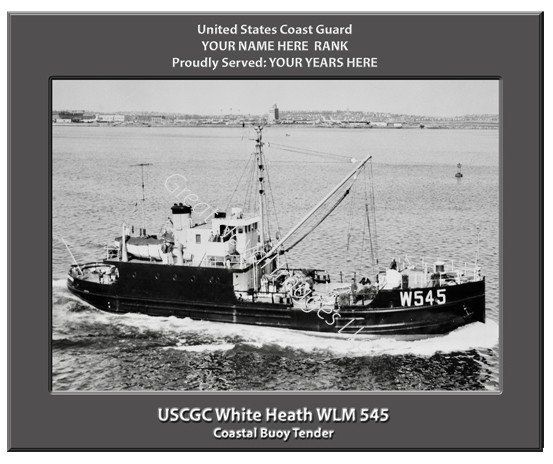 USCGC White Heath WLM 545 Personalized Cutter Canvas Print - Great ...