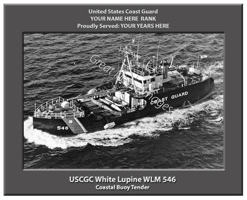 USCGC White Lupine WLM 546 Personalized Cutter Canvas Print