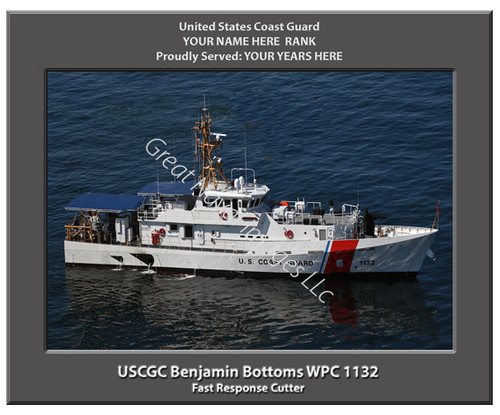 USCGC Benjamin Bottoms WPC 1132 Personalized Cutter Canvas Print