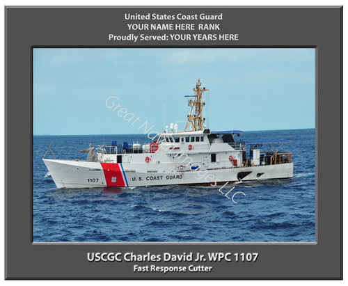 USCGC Charles David Jr. WPC 1107 Personalized Cutter Canvas Print