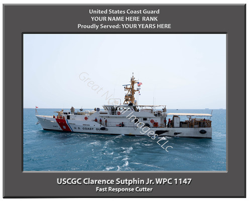 USCGC Clarence Sutphin Jr. WPC 1147 Personalized Cutter Canvas Print