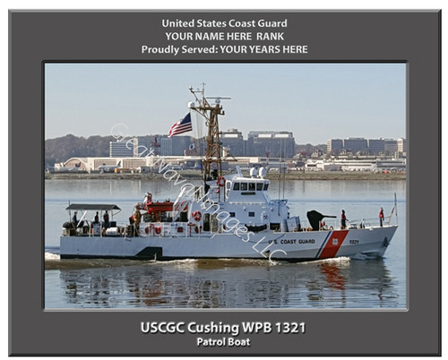 USCGC Cushing WPB 1321 Personalized Cutter Canvas Print