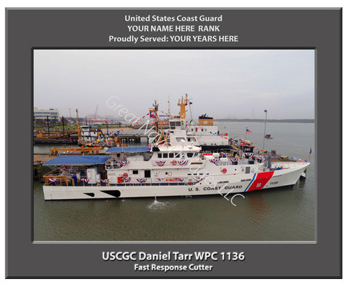 USCGC Daniel Tarr WPC 1136 Personalized Cutter Canvas Print