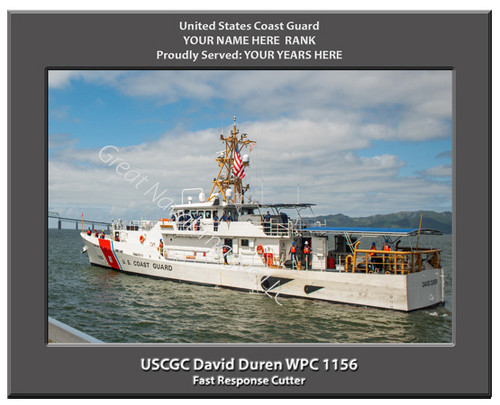 USCGC David Duren WPC 1156 Personalized Cutter Canvas Print