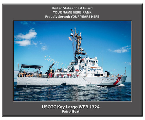 USCGC Key Largo WPB 1324 Personalized Cutter Canvas Print