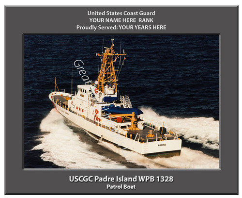 USCGC Padre Island WPB 1328 Personalized Cutter Canvas Print