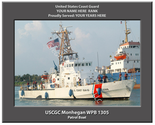 USCGC Monhegan WPB 1305 Personalized Cutter Canvas Print