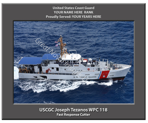 USCGC Joseph Tezanos WPC 1118 Personalized Cutter Canvas Print