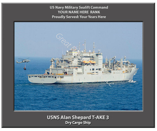 USNS Alan Shepard T-AKE 30 Personalized Ship Canvas Print Sealift Command