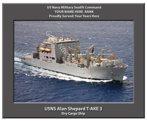 USNS Alan Shepard T-AKE 30 Personalized Ship Canvas Print 2 Sealift Command