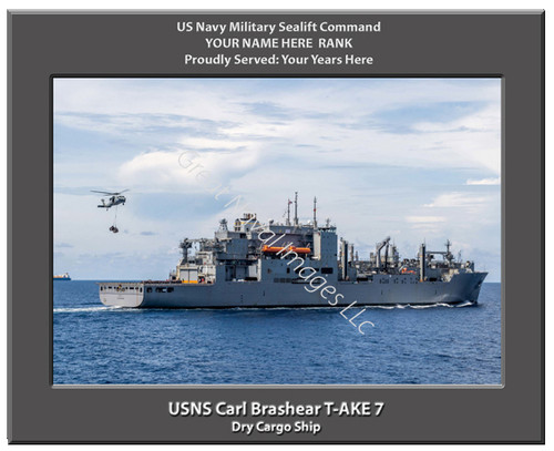 USNS Carl Brashear T-AKE 7 Personalized Ship Canvas Print Sealift Command