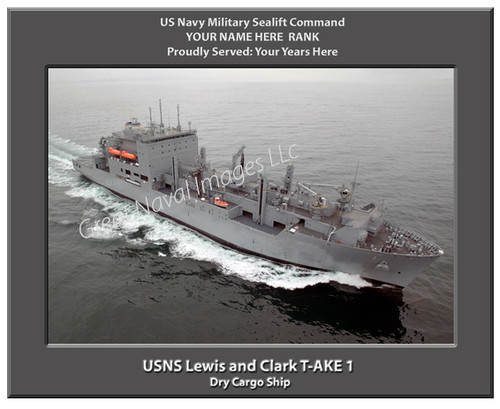 USNS Lewis and Clark T-AKE 1 Personalized Ship Canvas Print 2 Sealift Command