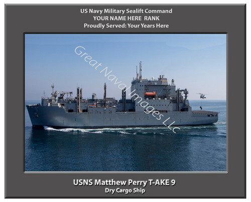 USNS Matthew Perry T-AKE 9 Personalized Ship Canvas Print Sealift Command