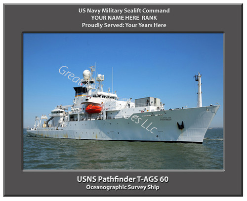 USNS Pathfinder T-AGS 60 Personalized Ship Canvas Print Sealift Command