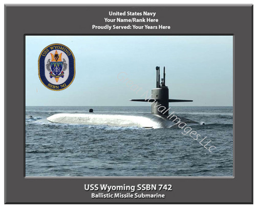 USS Wyoming SSBN 742 Personalized Submarine Canvas Print