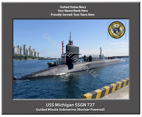 USS Michigan SSGN 727 Personalized Submarine Canvas Print