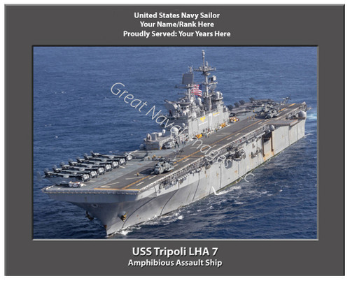 USS Tripoli LHA 7 Personal Ship Canvas Print Photo US Navy