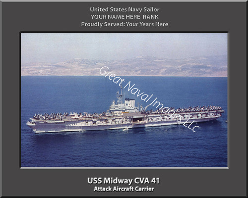 USS Midway CVA 41 Personalized Ship Canvas Print 4