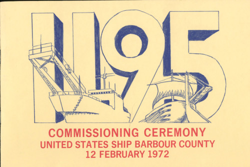 USS Barbour County LST 1195 Commissioning Program 1972 Digital Download