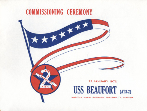 USS Beaufort ATS 2 Commissioning Program 1972 Digital Download