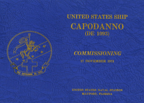 USS Capodanno DE 1093 Commissioning Program 1973 Digital Download