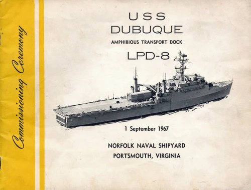 USS Dubuque LPD 8 Commissioning Program 1967 Digital Download