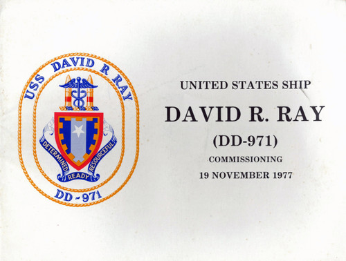 USS David R Ray DD 971 Commissioning Program 1977 Digital Download
