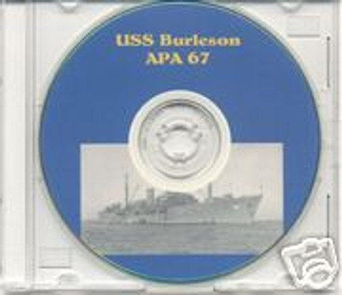 USS Burleson APA 67 CRUISE BOOK WWII CD Navy