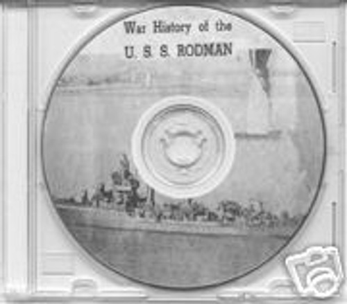 USS Rodman DD 456 CRUISE BOOK WWII CD Navy Photos