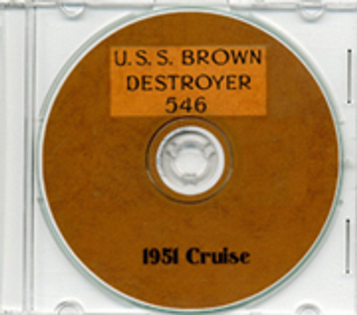 USS Brown DD 546 1951 CRUISE BOOK CD Navy Photos