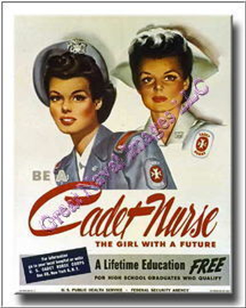 WWII Nurse Recruiting Be A Cadet Nurse Canvas Print 2D