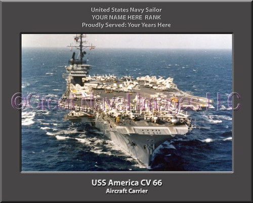 USS America CV 66 Personalized Ship Canvas Print