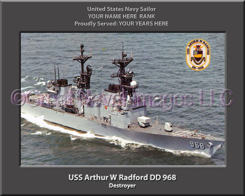 USS Arthur W Radford DD 968 Personal Ship Canvas Print