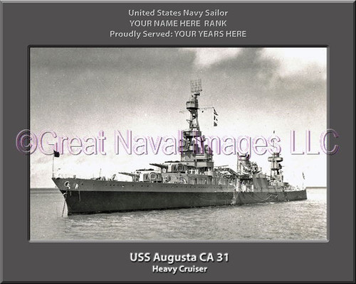 USS Augusta CA 31 Personalized Ship Canvas Print