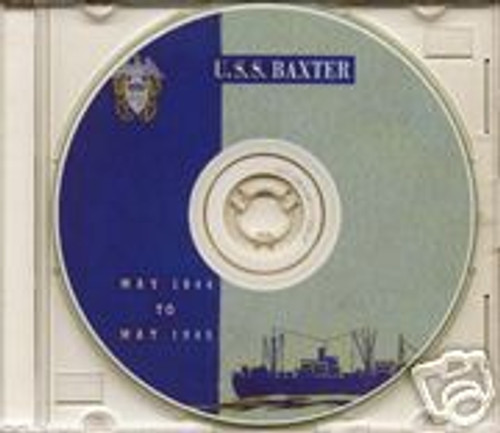 USS Baxter APA 94 CRUISE BOOK WWII CD US Navy