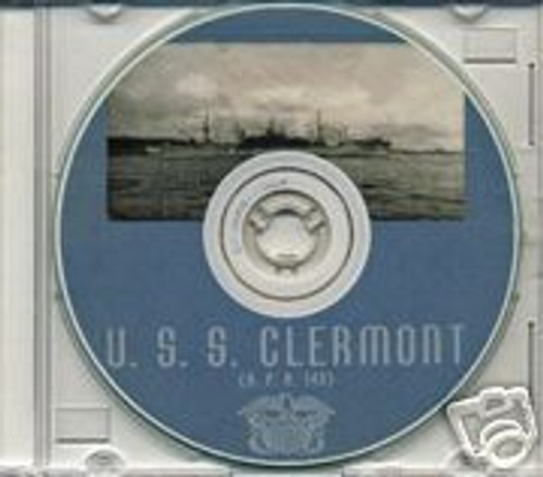 USS Clermont APA 143 CRUISE BOOK WWII CD US Navy
