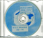 USS Prairie AD 15 1956 1957 World Cruise Book CD