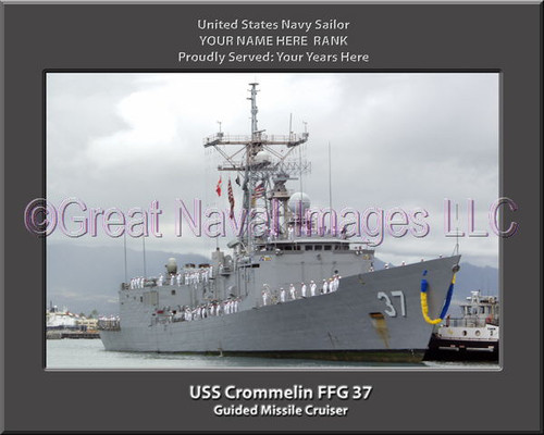 USS Crommelin FFG 37 Personalized Ship Canvas Print