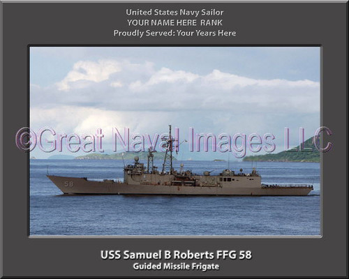 USS Samuel B Roberts FFG 58 Sailor Canvas Ship Print