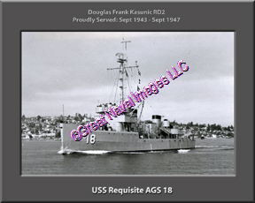 USS Requisite AGS 18 Sailor Ship Canvas Print Photo