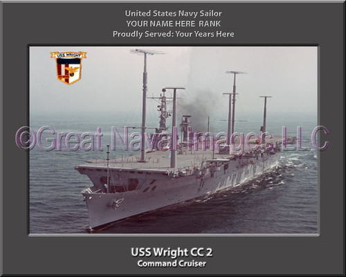 USS Wright CC 2 Personalized Ship Canvas Print