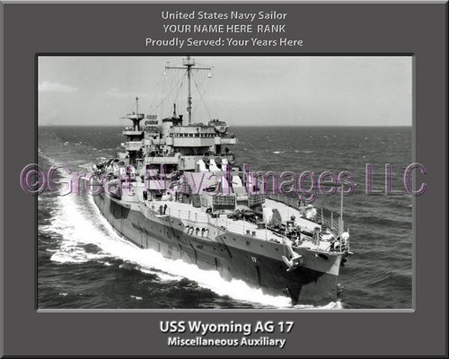 USS Wyoming AG 17 Personalized Ship Canvas Print