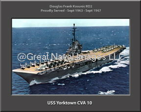 USS Yorktown CVA 10 Personalized Ship Canvas Print