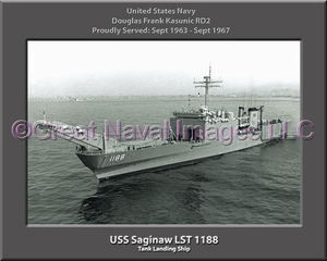 USS Saginaw LST 1188 Personalized Ship Canvas Print